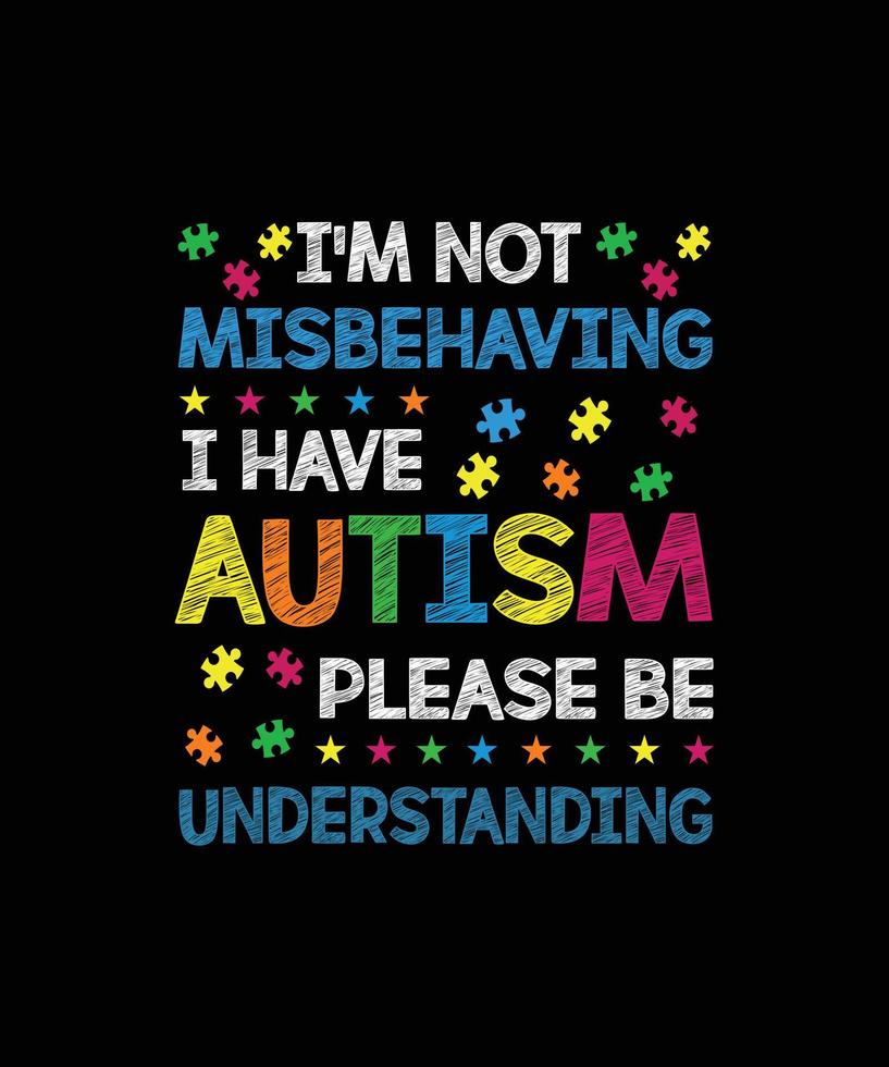 autismo conciencia mes autismo camiseta diseño vector