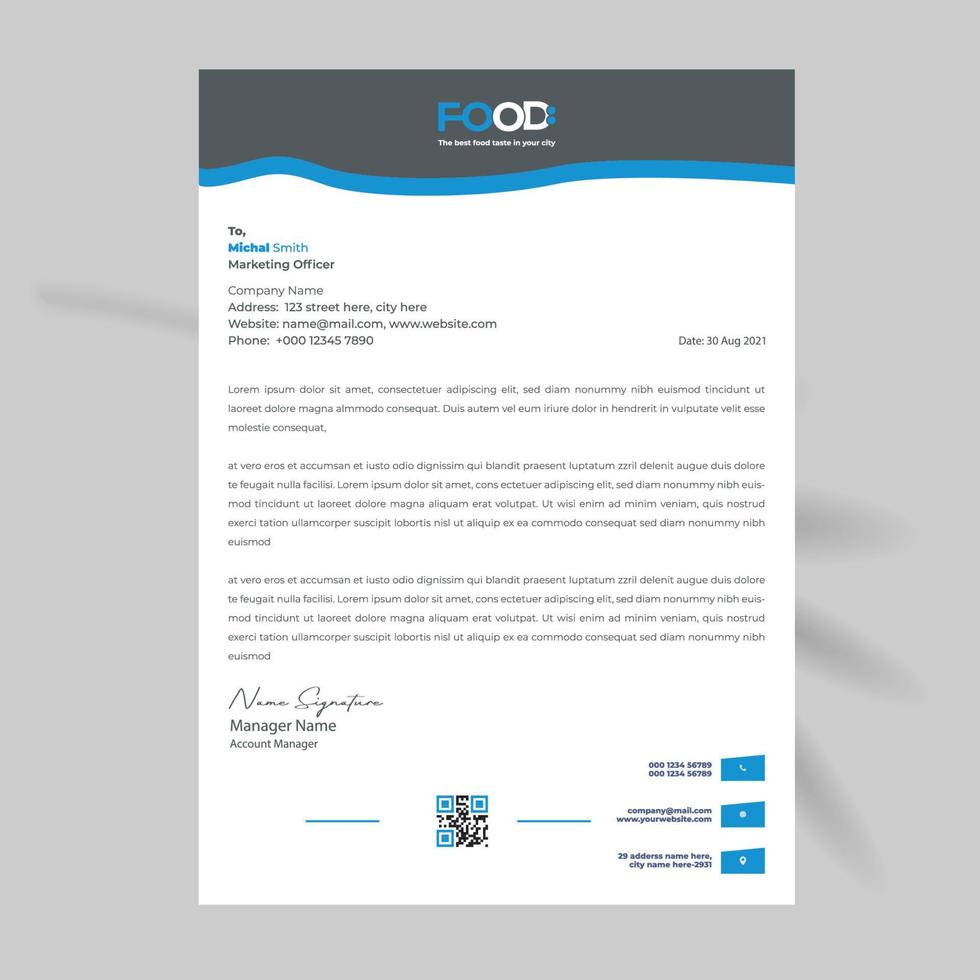 corporate modern letterhead design template with a creative modern letterhead design template for your project. letterhead, letterhead, Business letterhead vector