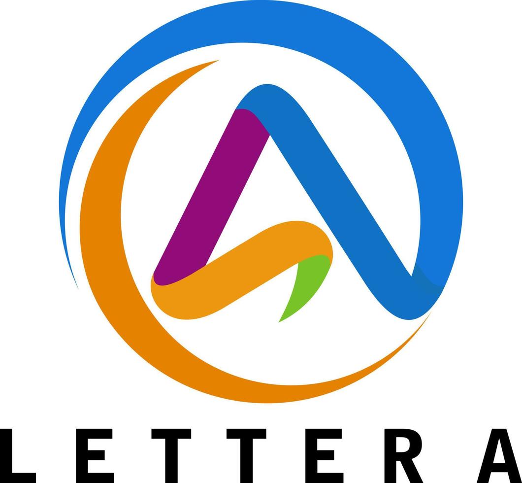 letra un logo símbolo diseño vector