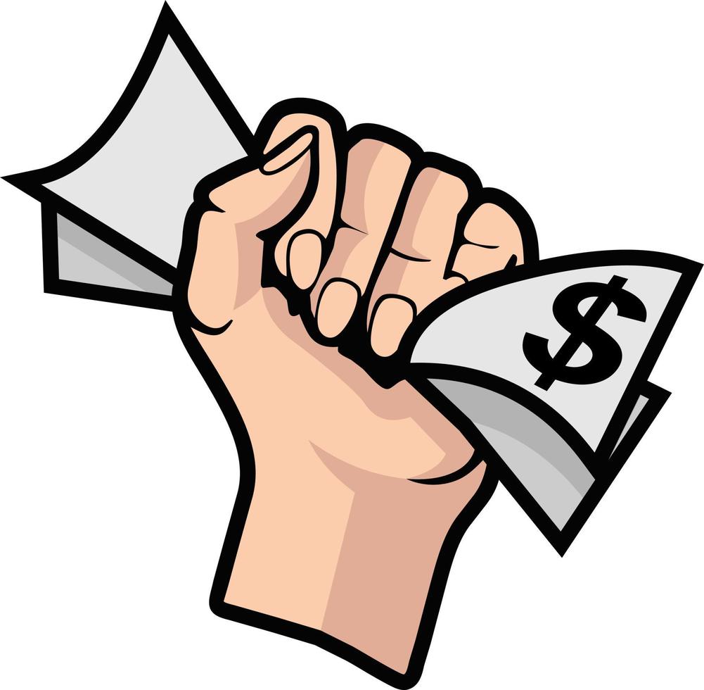 money hand drawn illustration design vector