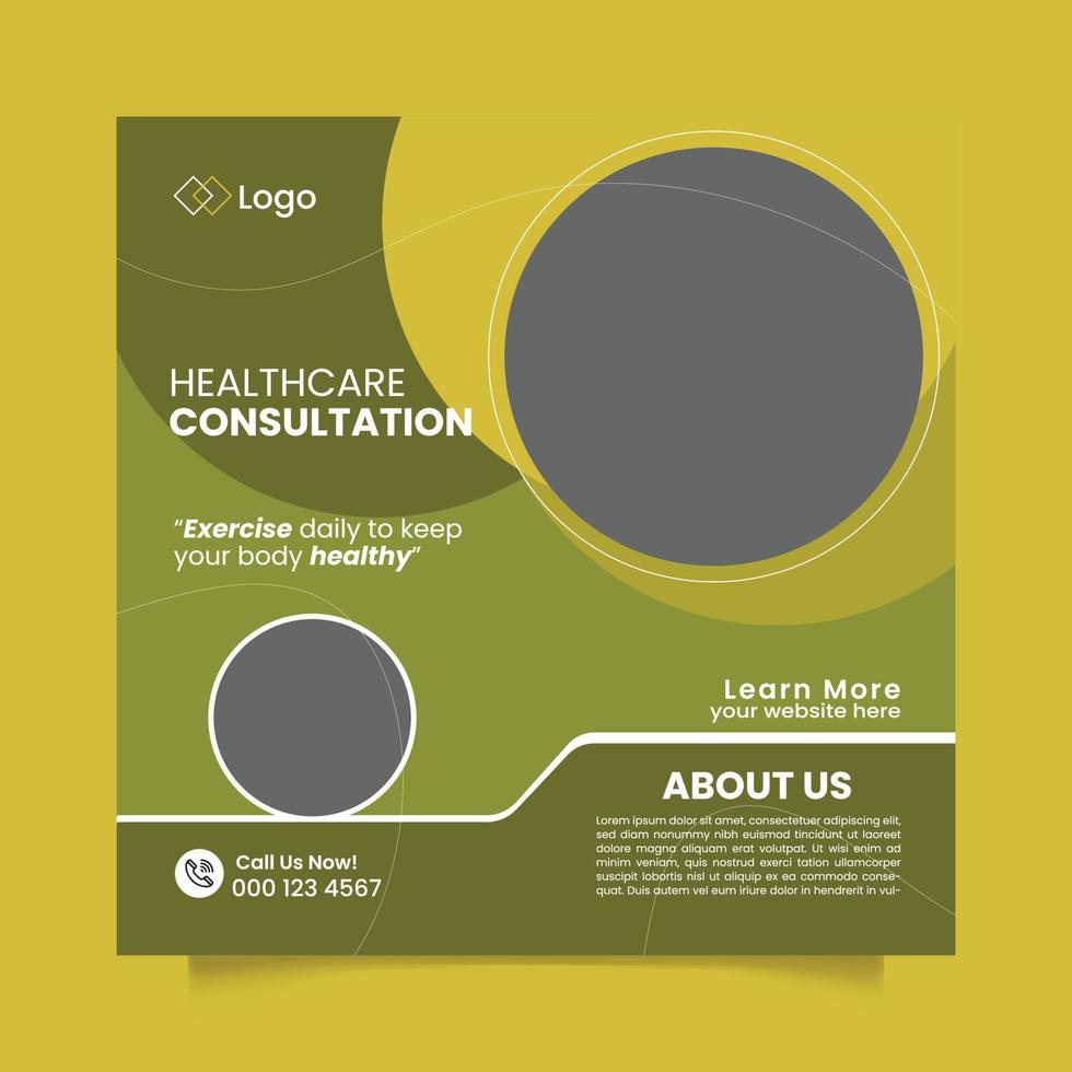 cuidado de la salud social medios de comunicación anuncio enviar diseño modelo vector