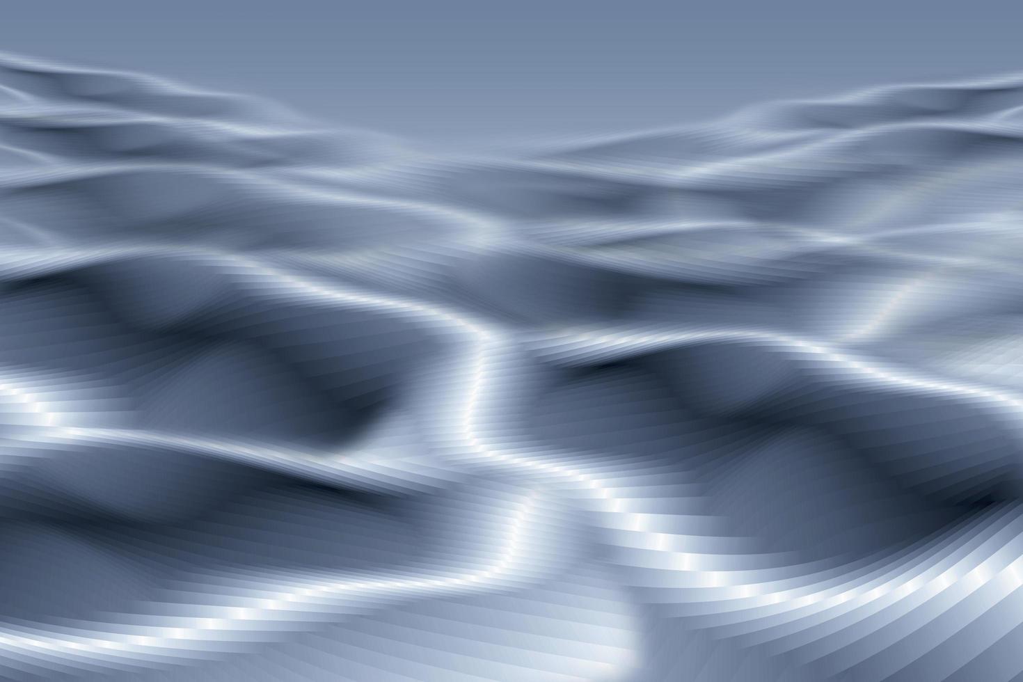 Silver smooth wavy undulating lines abstract texture background photo