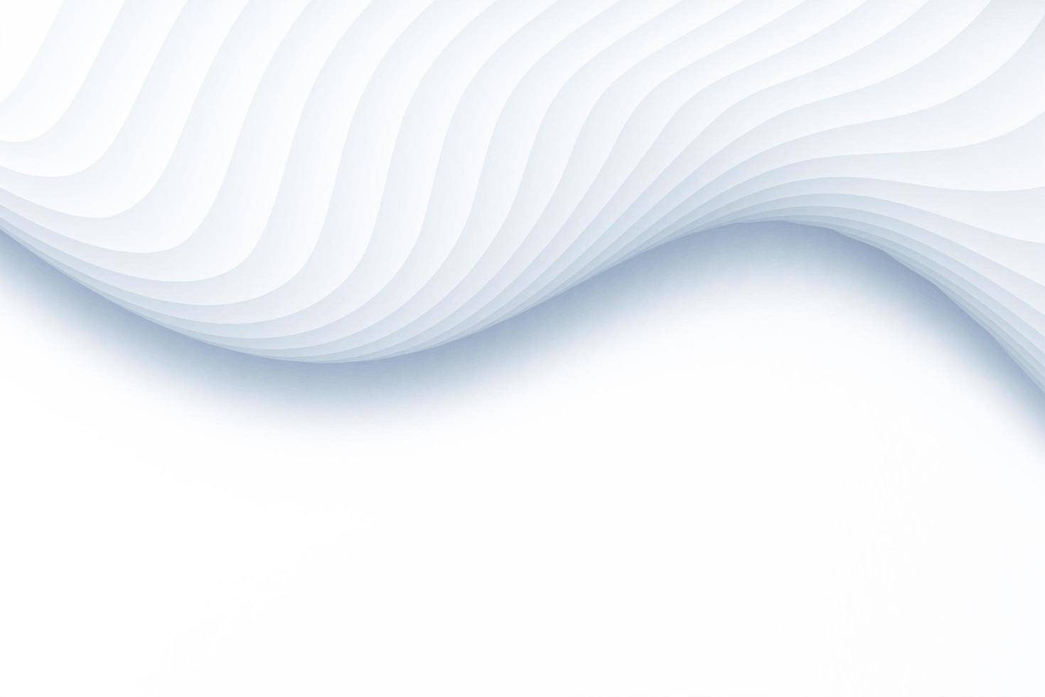 Abstract white background with wavy lines. White wavy lines texture texture background, 3d render illustration. photo