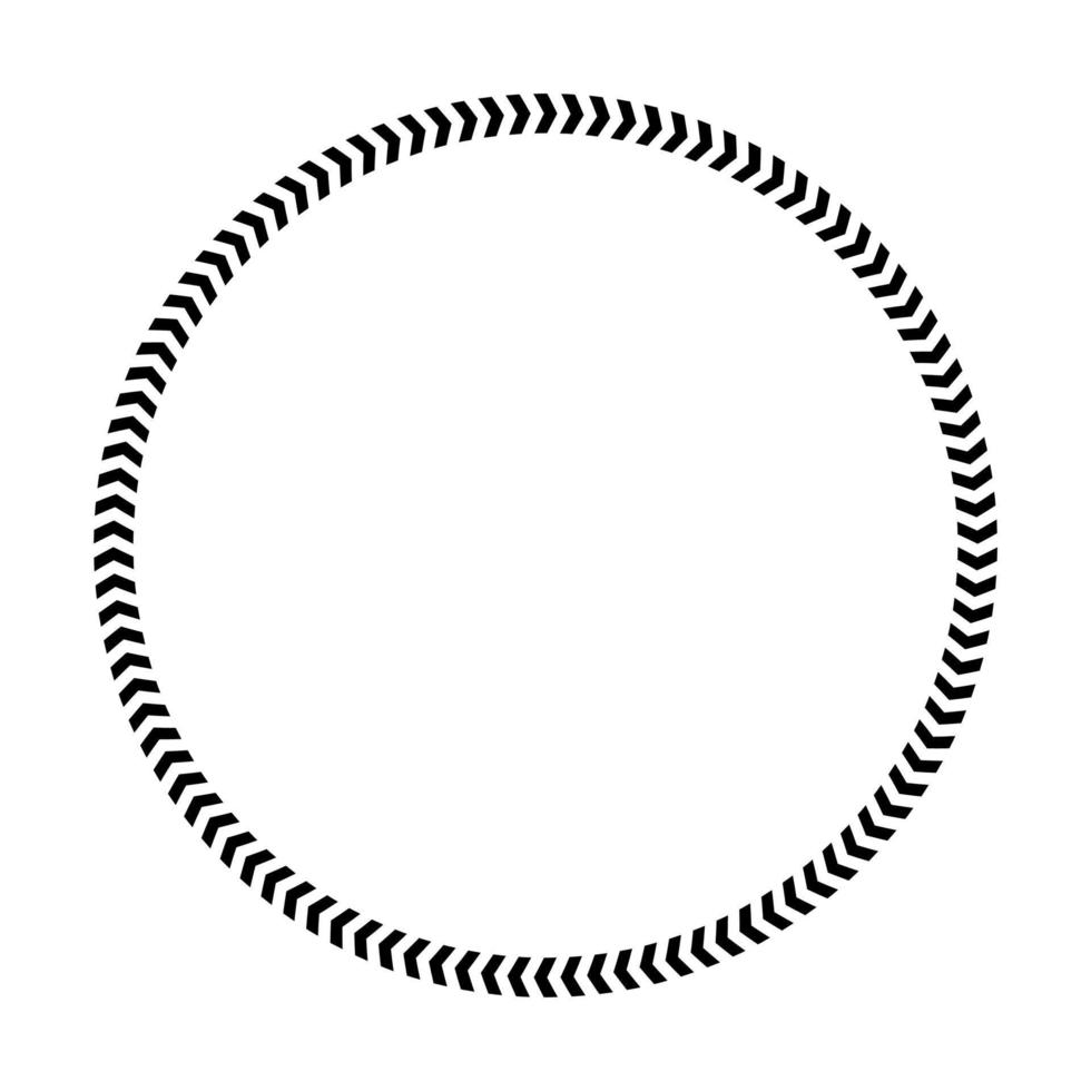 Chevron circle arrow icon. Round arrow frame vector