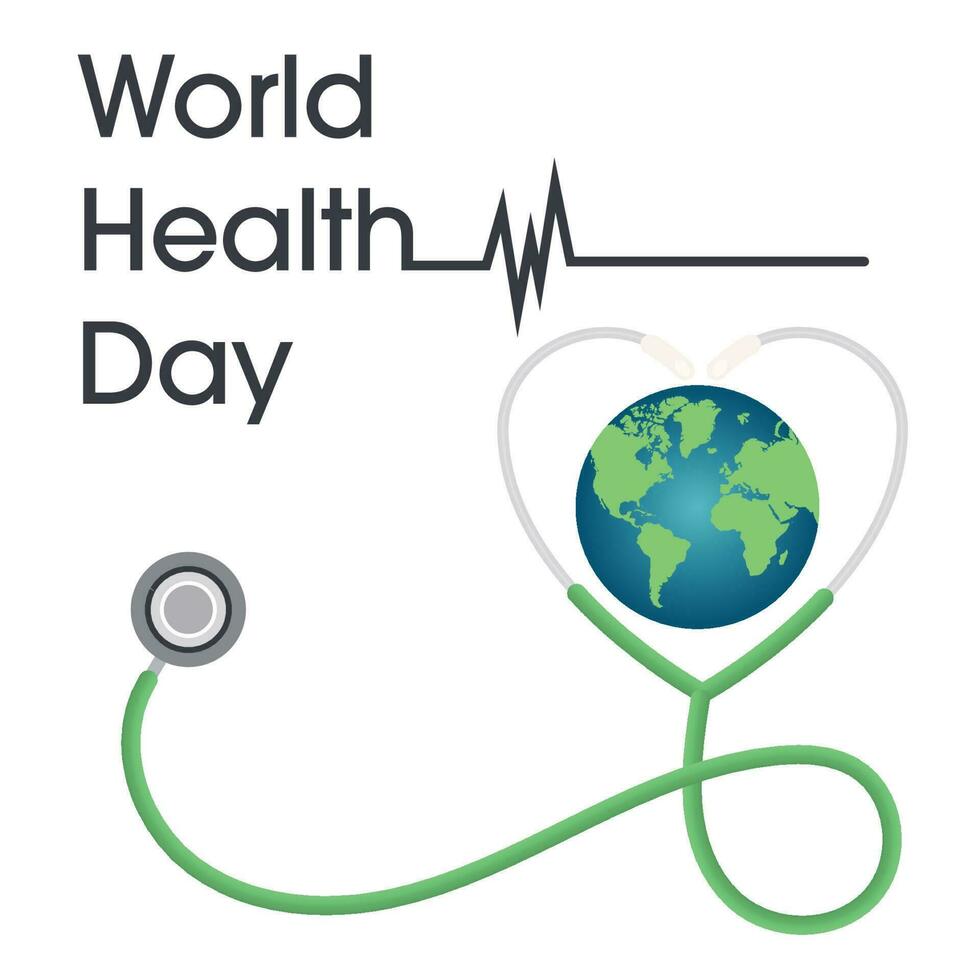 mundo salud día vector ilustración gráfico firmar