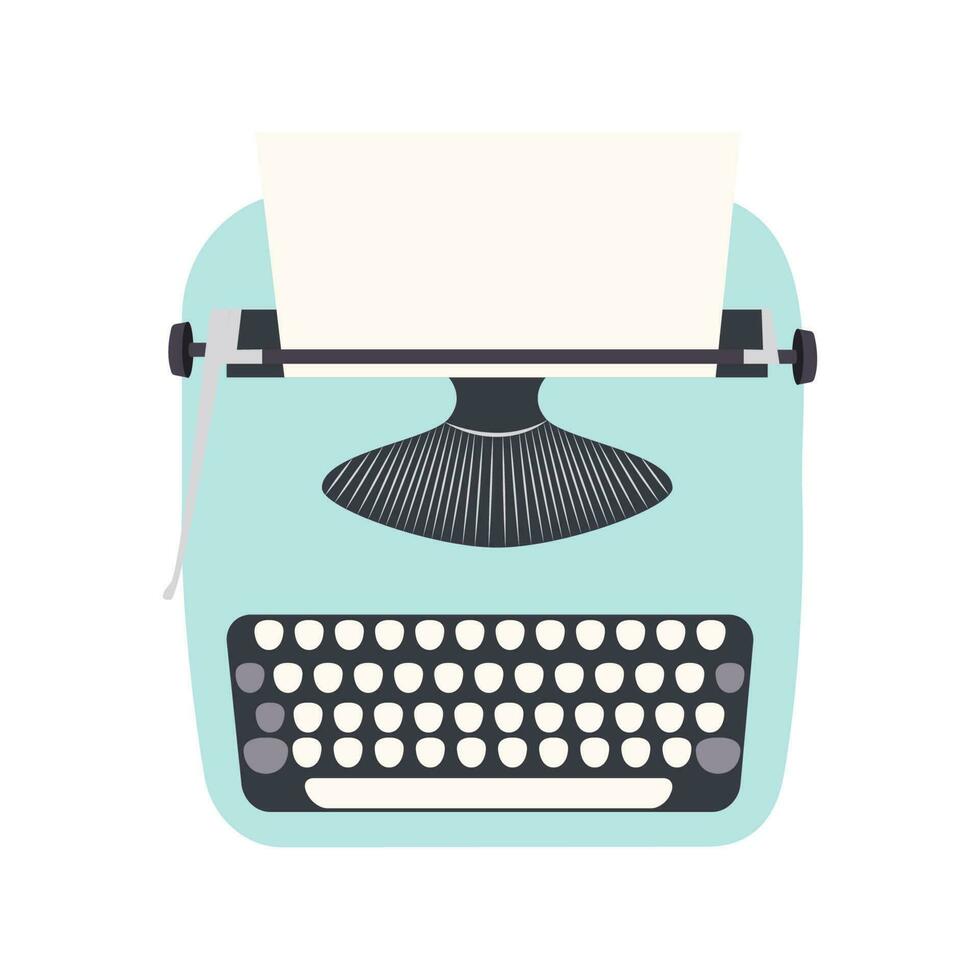 Old fashioned typewriter vector illustration graphic