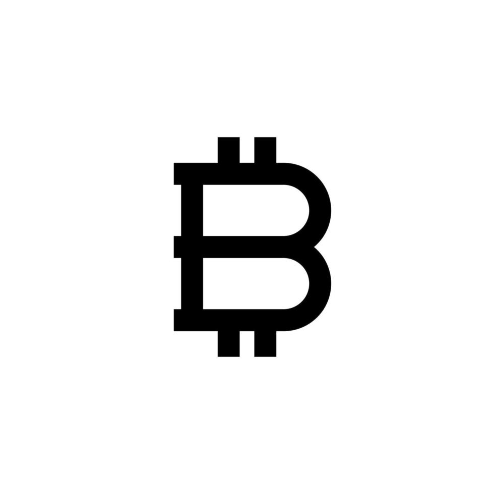 bitcoin simple vector icon