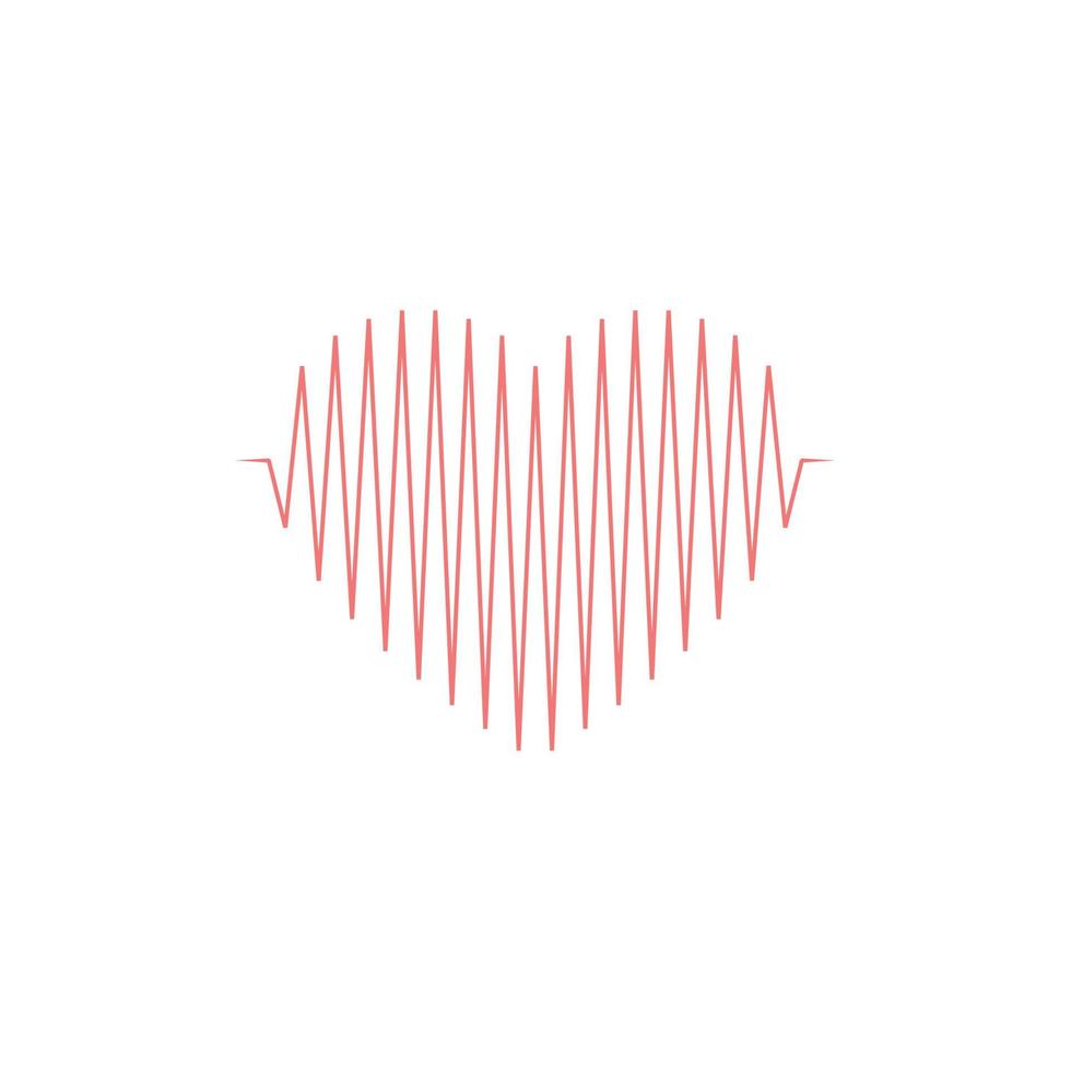 Heartbeat Line simple vector illustration