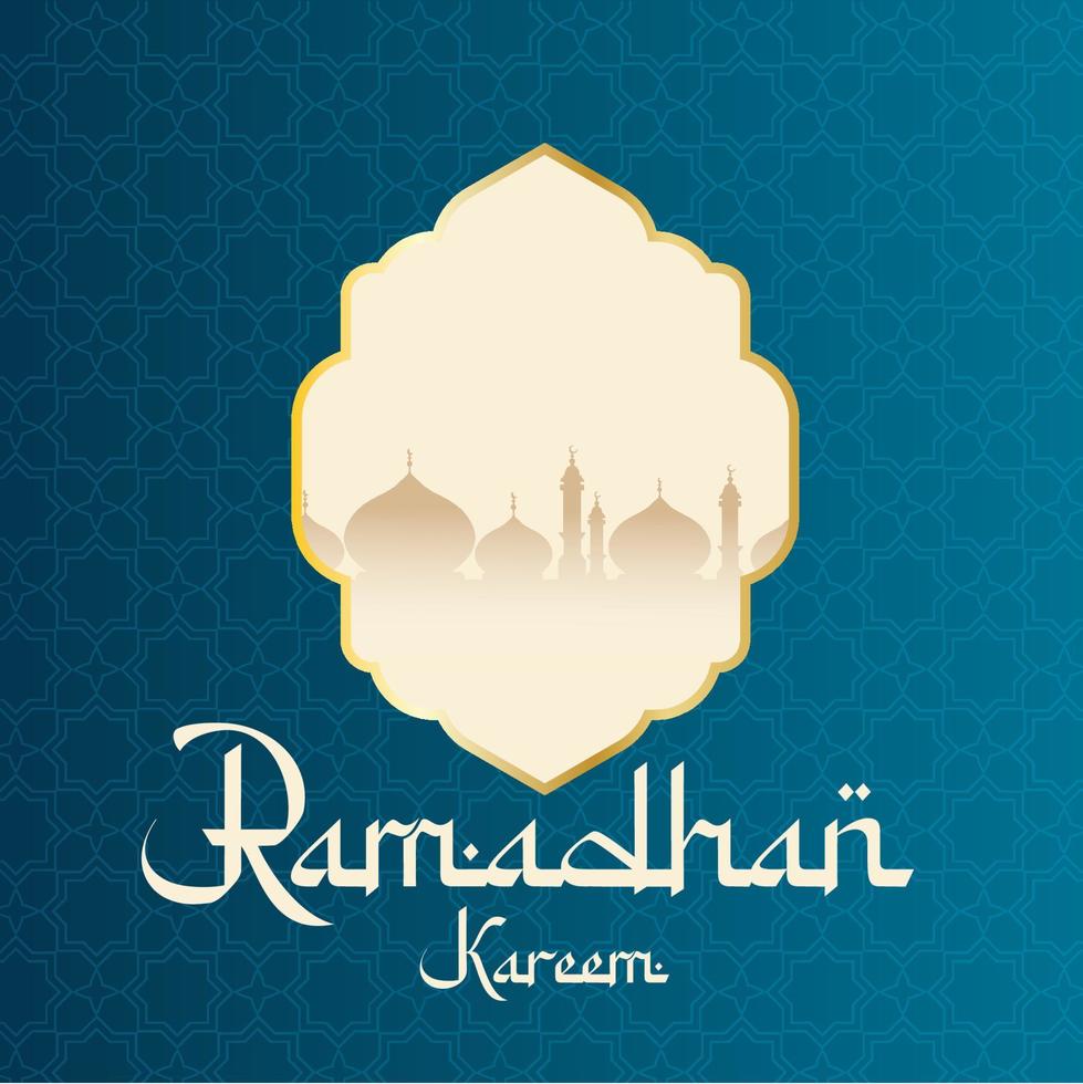 Islamic greetings welcoming the holy months of Ramadan to all muslims. vector