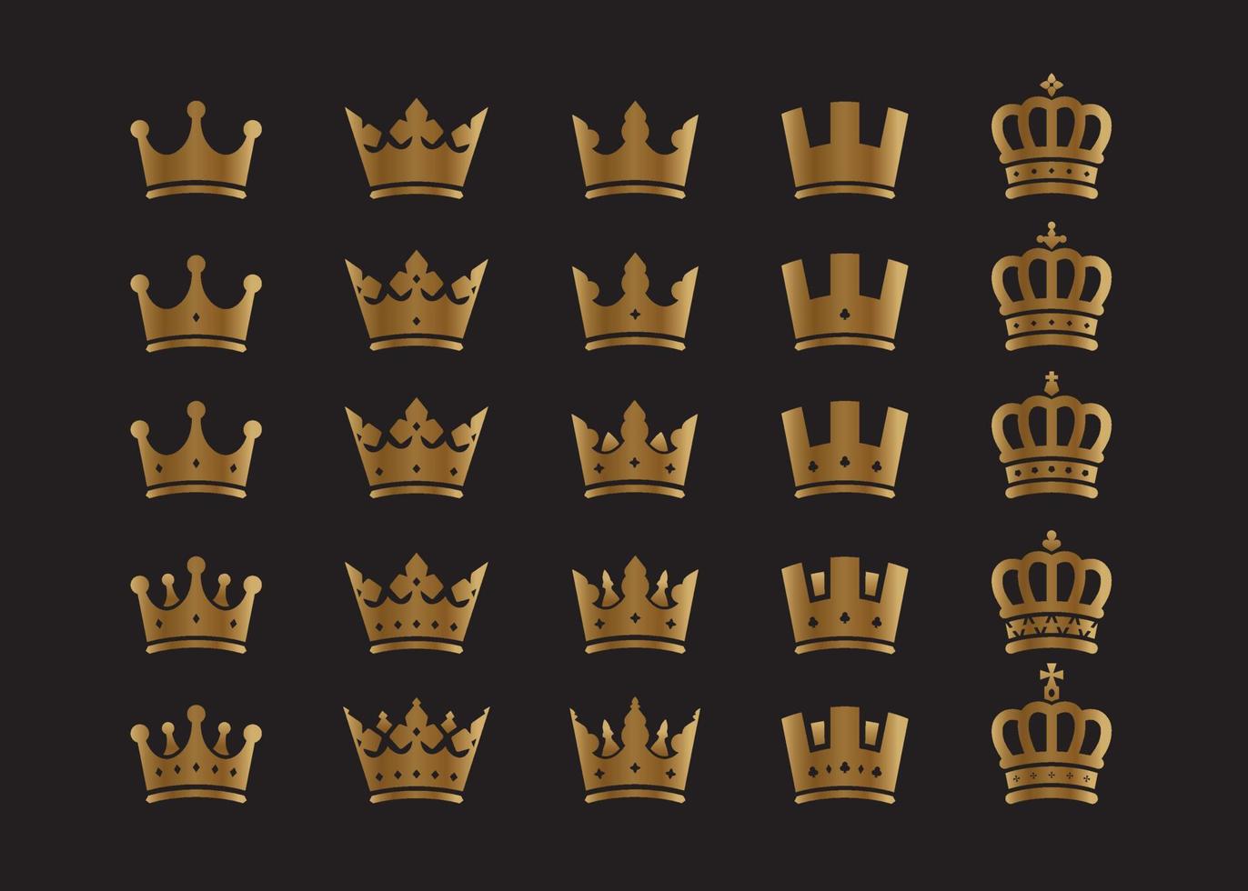 Elegant king crown vector icon.