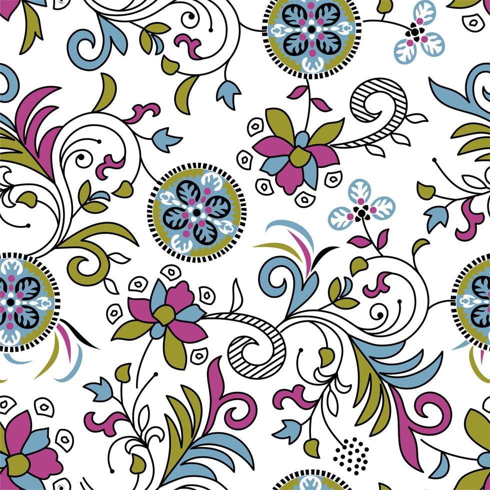 Stylish floral pattern for textile print of fabric vector