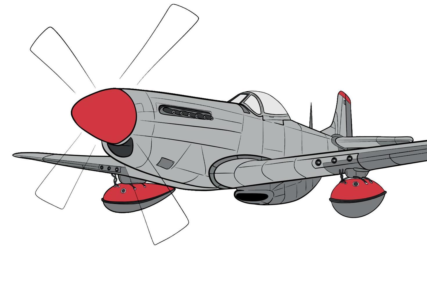 ilustración de ww2 avión vector