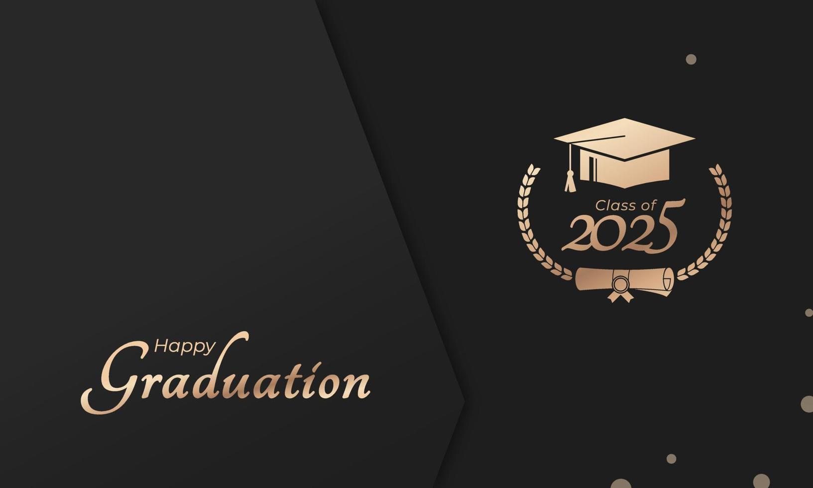 Class of 2025 Year Graduation of Decorate Congratulation with Laurel Wreath for School Graduates vector