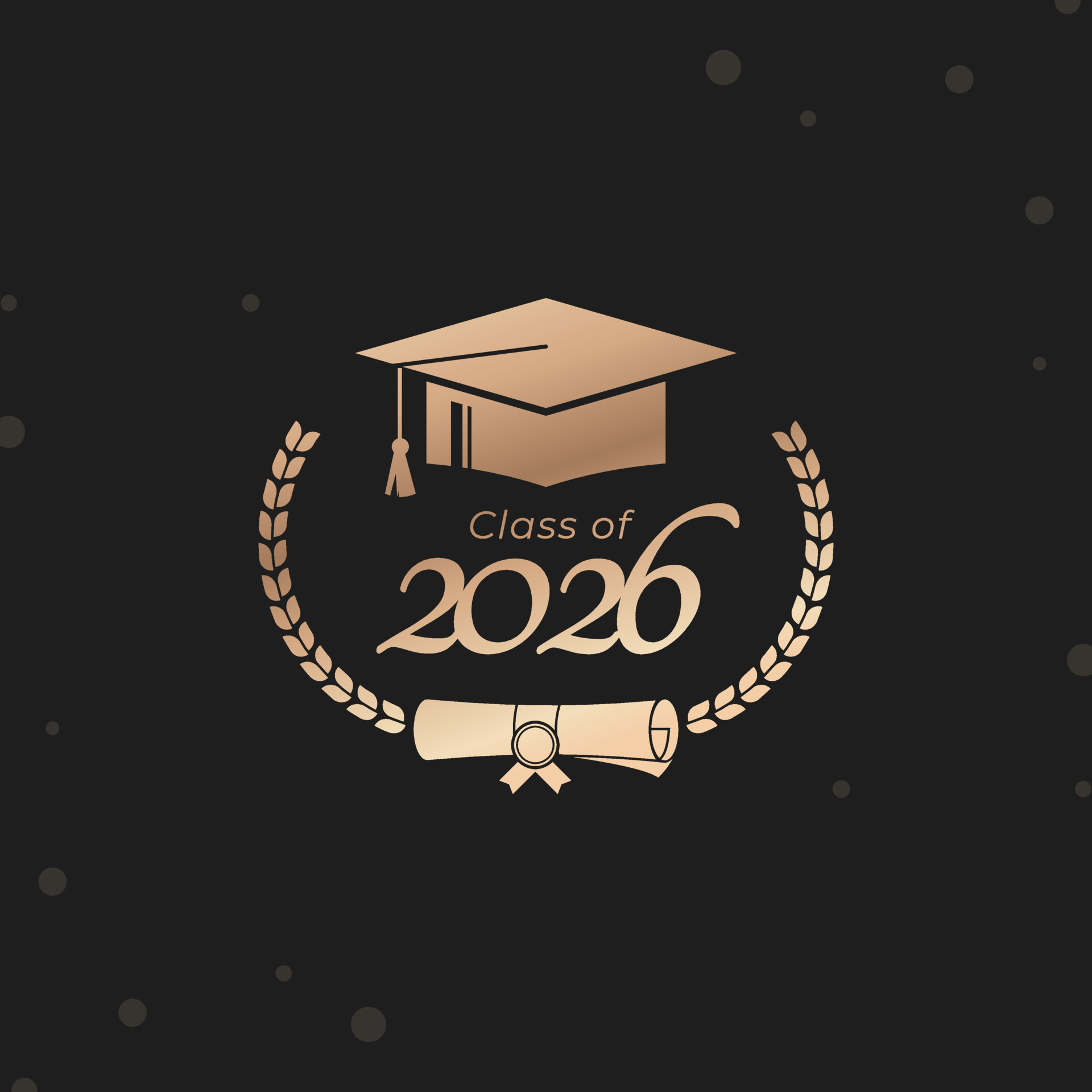 Class of 2026 Year Graduation of Decorate Congratulation with Laurel