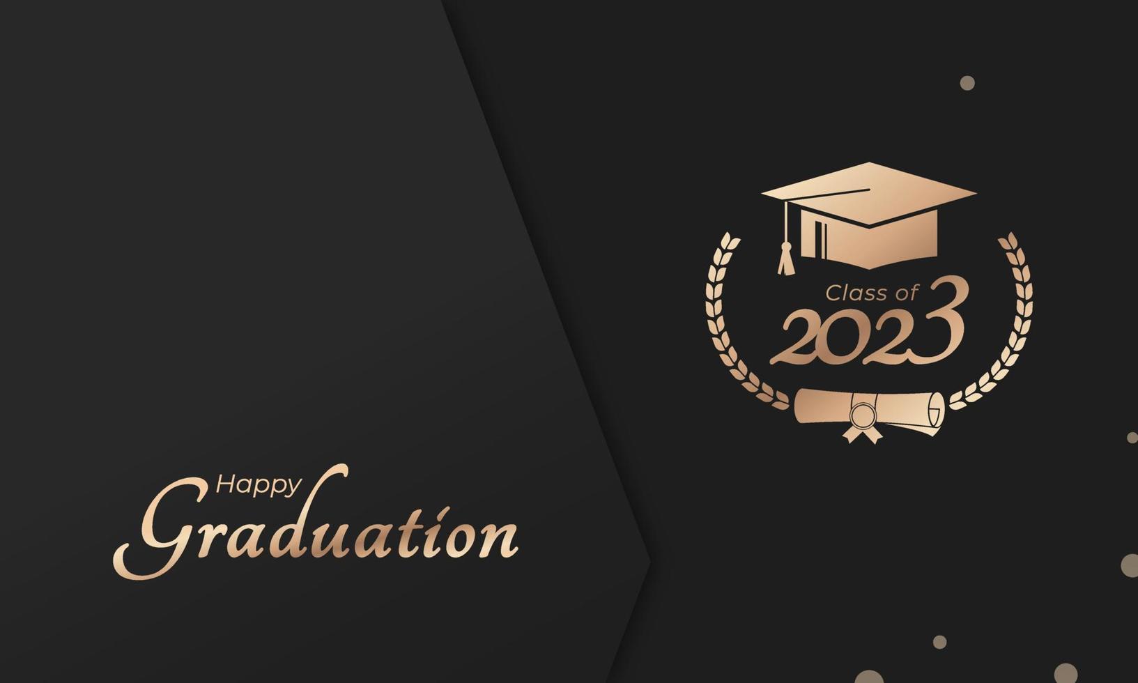 Class of 2023 Year Graduation of Decorate Congratulation with Laurel Wreath for School Graduates vector