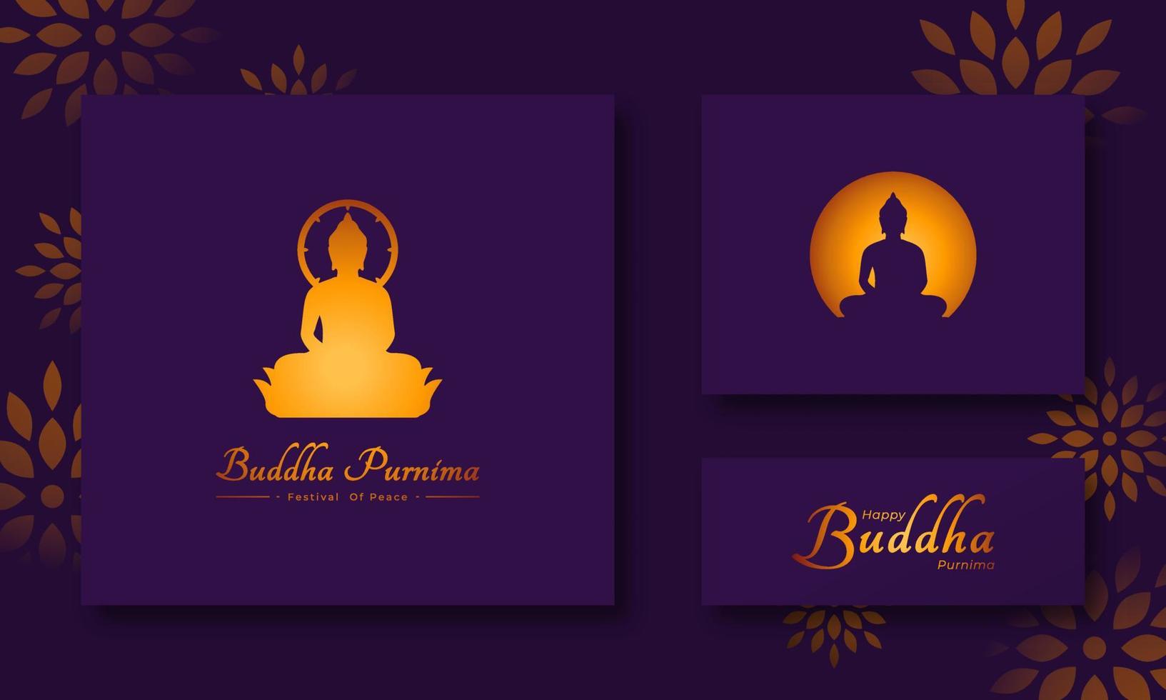 Happy Buddha Purnima or Vesak Day Buddhist Festival for Banner, Poster, Flyer and Background vector