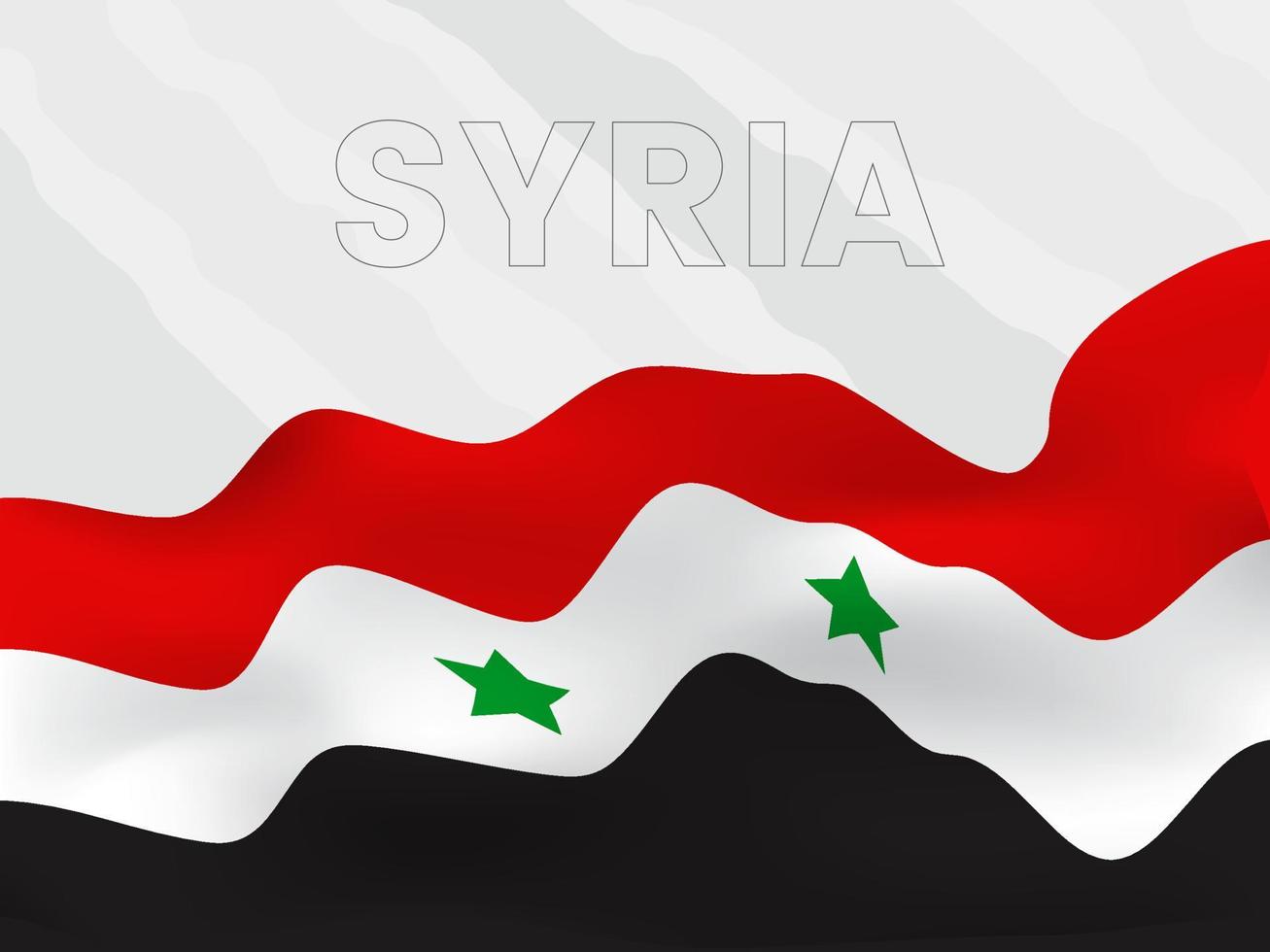 Syria flag design vector, Syria national emblem design vector