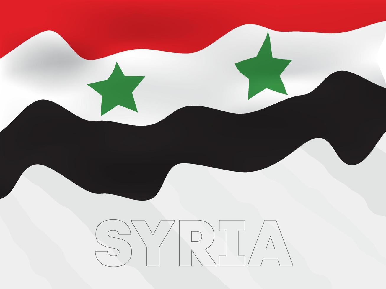 Siria bandera diseño vector, Siria nacional emblema diseño vector
