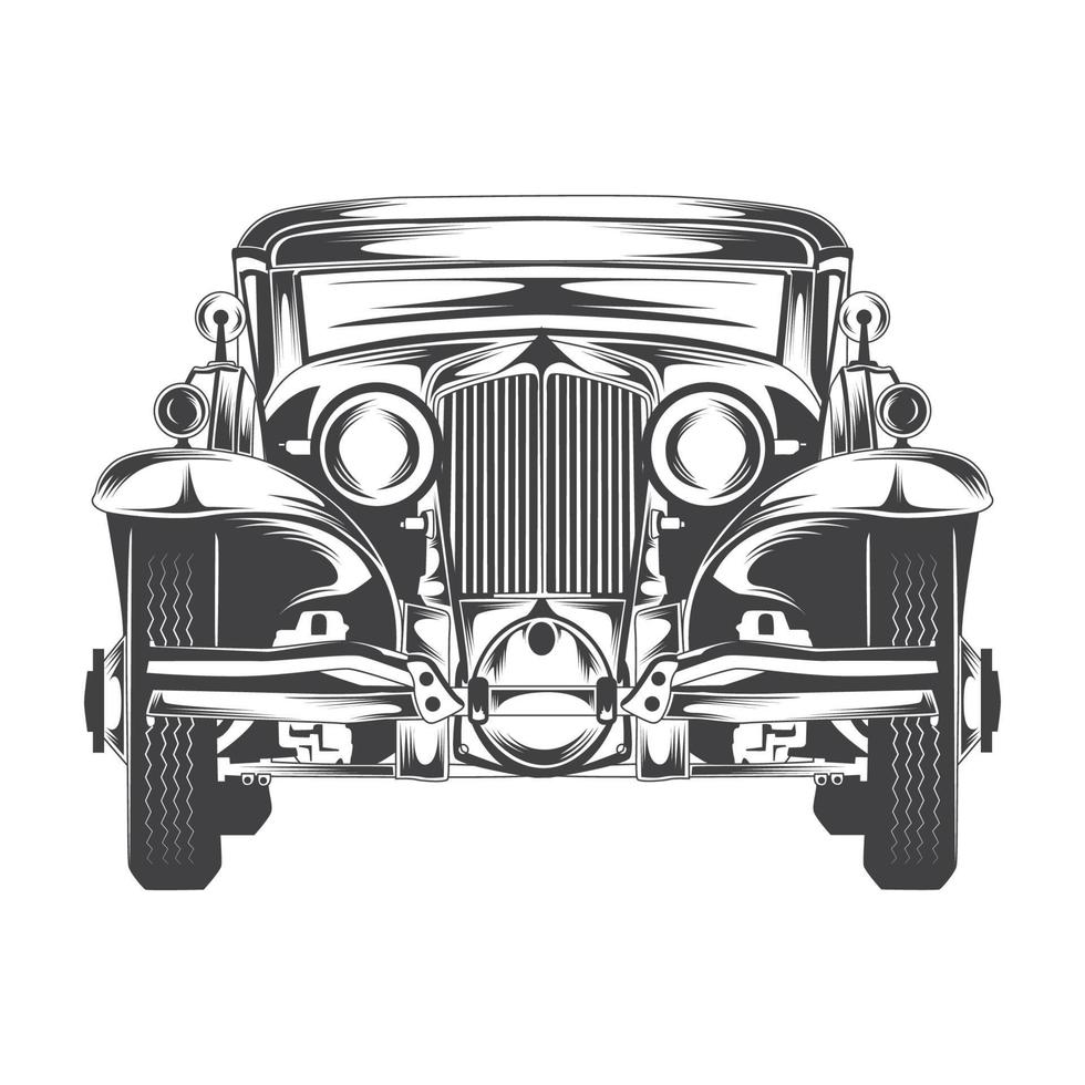 Retro car vector stock illustration