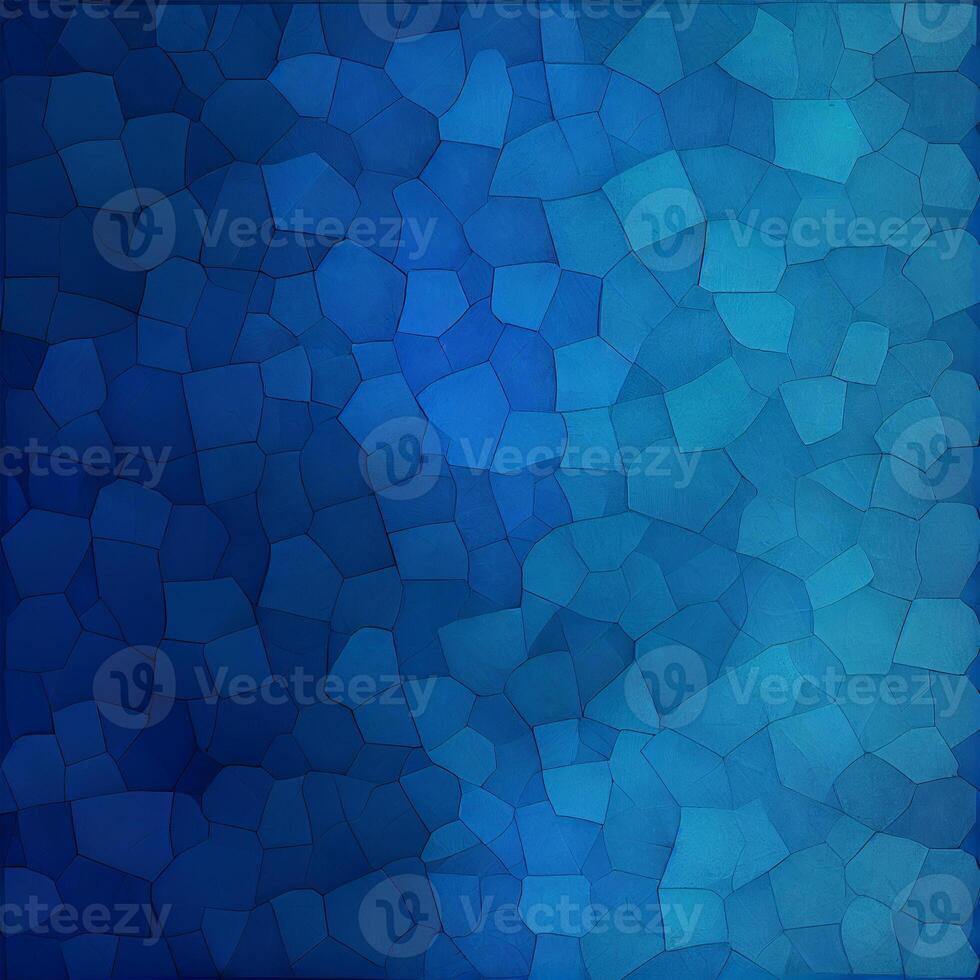 Blue background mosaic texture, blue vintage pattern - image photo