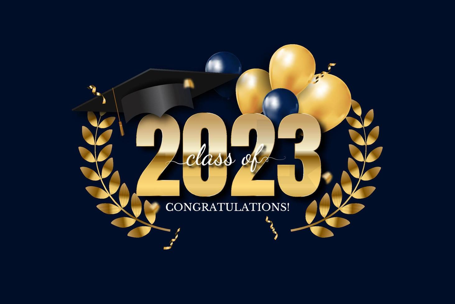 Happy Class of 2023 Greeting Vector Illustration EPS10