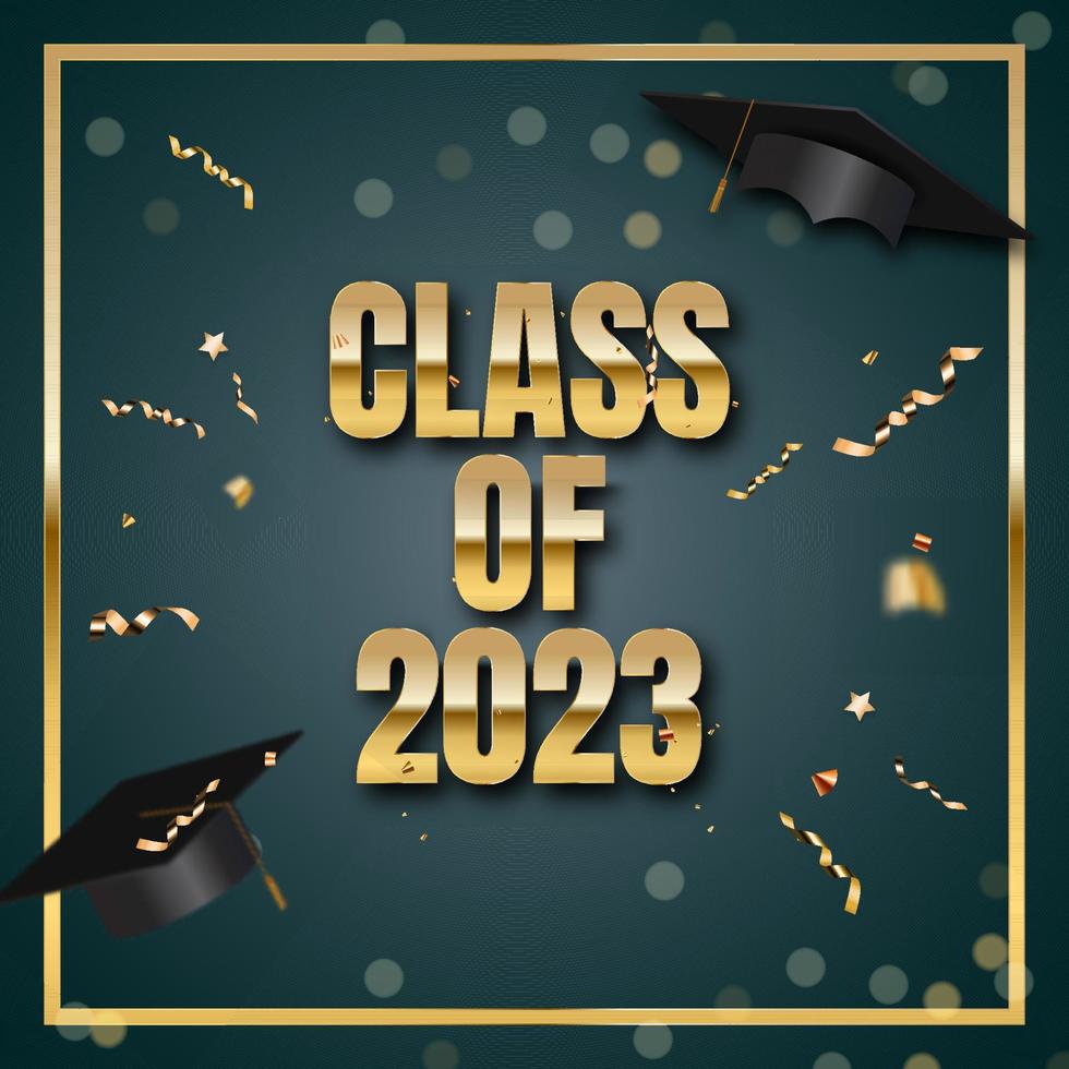 Happy Class of 2023 Greeting Vector Illustration EPS10