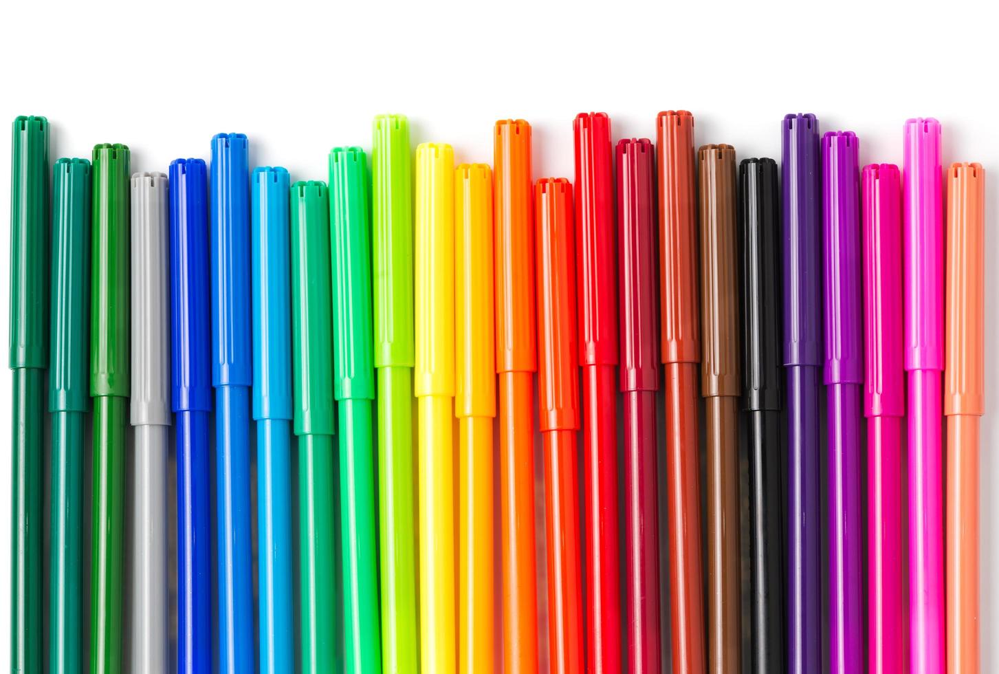 colorful of color pen isolated photo