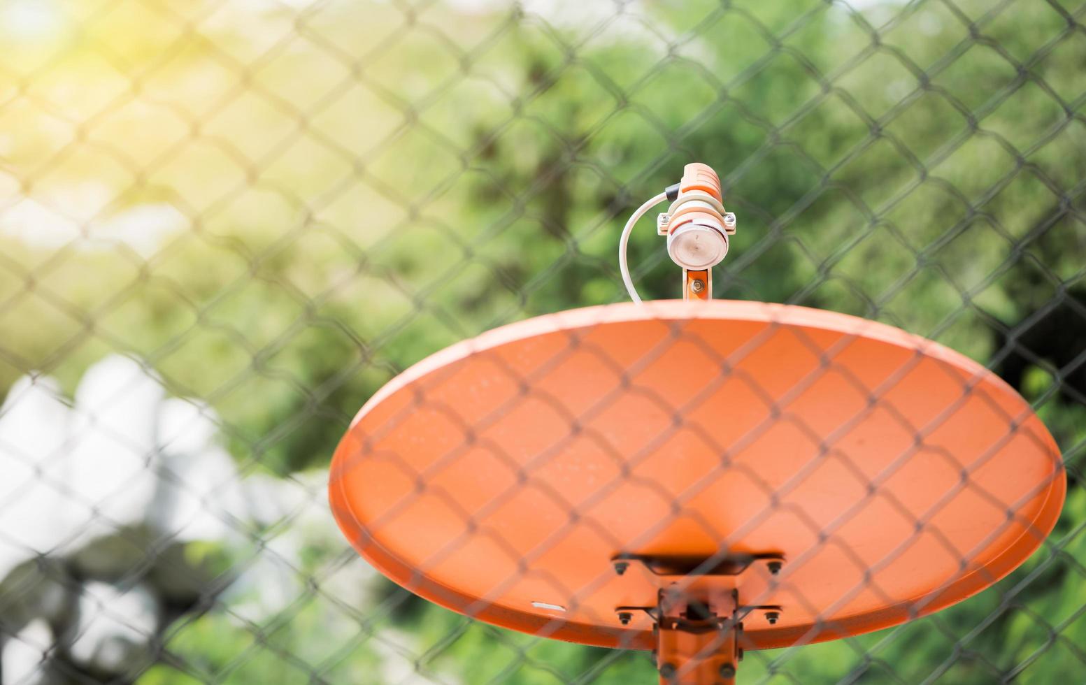 orange Satellite dish photo