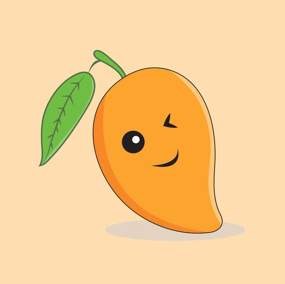 Funny fruit characters. Cheerful food emoji. Cartoon vector illustration. pineapple,green papaya,mango,strawberry, red apple, yellow banana, orange, blue grape, watermelon,cherry