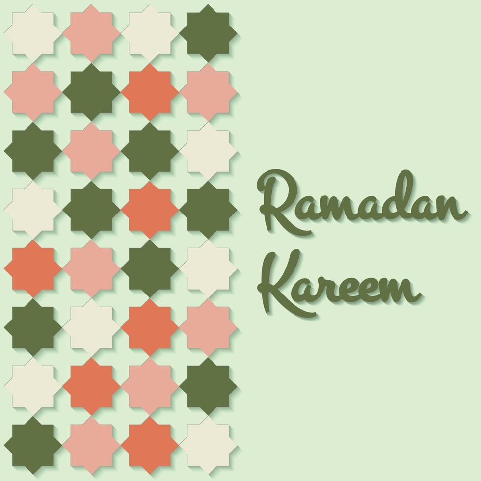 Arábica arabesco diseño saludo tarjeta para Ramadán kareem islámico ornamental vistoso detalle de mosaico.vector ilustración. vector