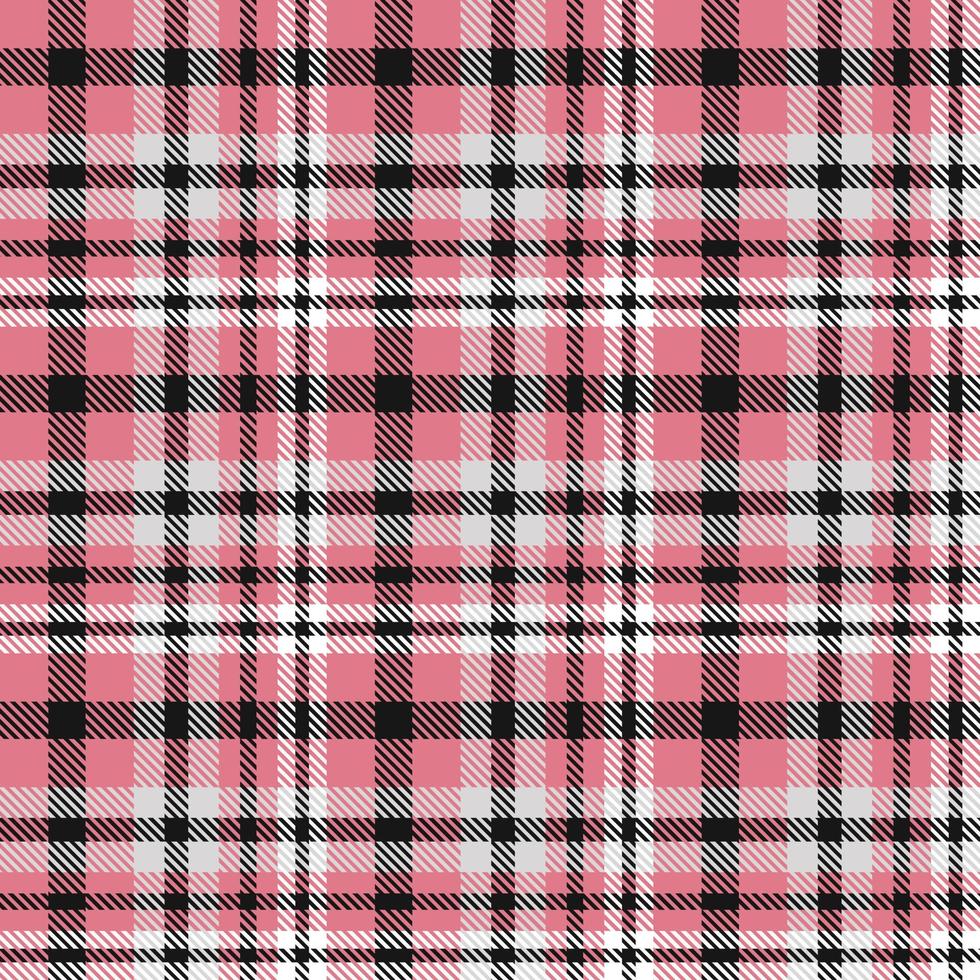 Plaid Tartan Pattern Design Textile Is Woven in a Simple Twill, Two Over Two Under the Warp, Advancing One Thread at Each Pass. vector