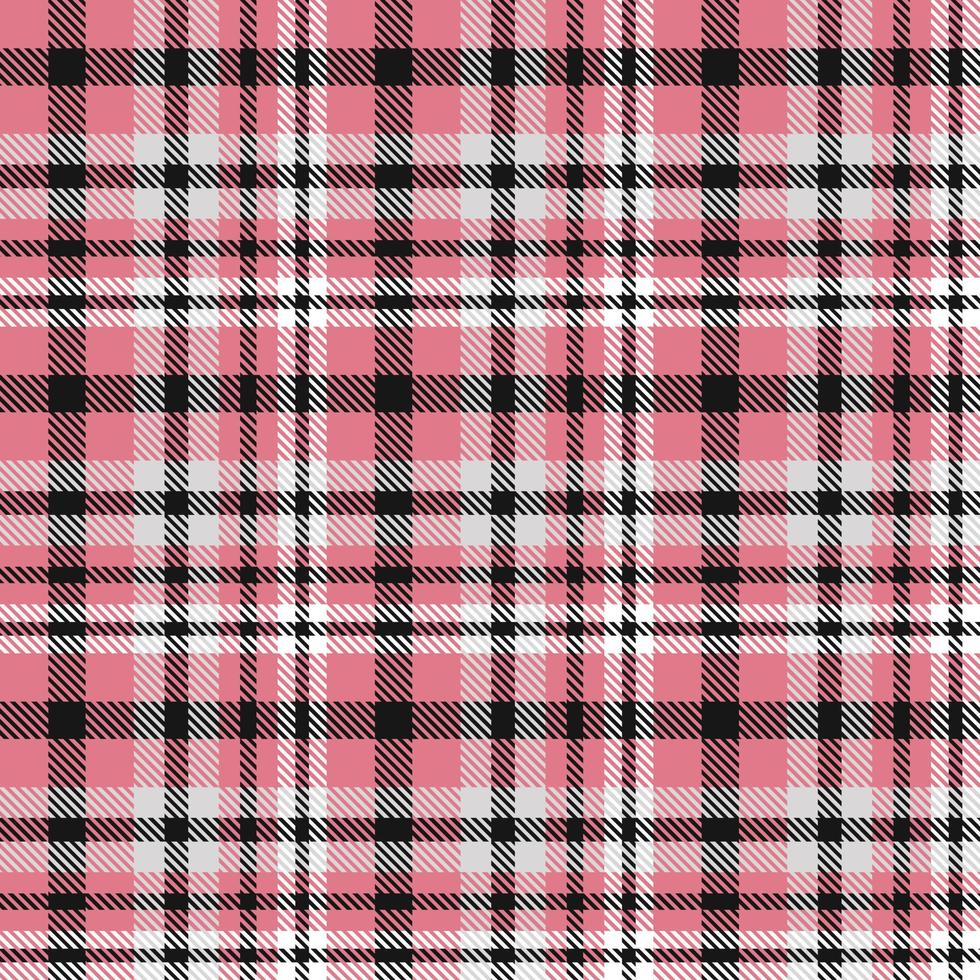 Plaid Tartan Pattern Design Textile Is Woven in a Simple Twill, Two Over Two Under the Warp, Advancing One Thread at Each Pass. vector