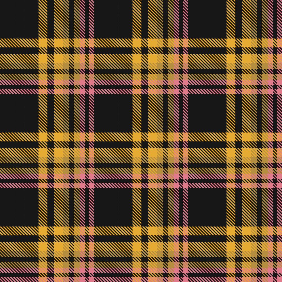 Tartan Pattern Fabric Design Texture Is Made With Alternating Bands of Coloured  Pre Dyed  Threads Woven as Both Warp and Weft at Right Angles to Each Other. vector