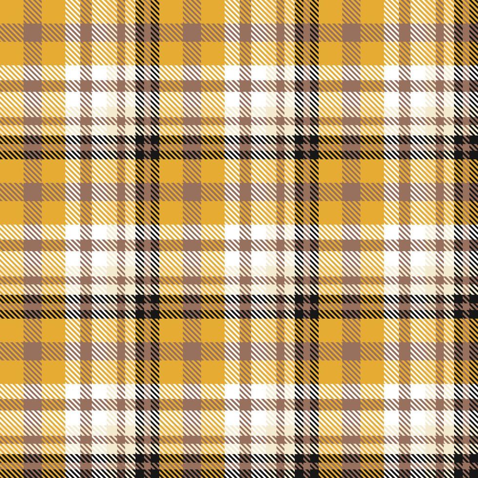 Tartan Plaid Pattern Fabric Design Texture Is Made With Alternating Bands of Coloured  Pre Dyed  Threads Woven as Both Warp and Weft at Right Angles to Each Other. vector