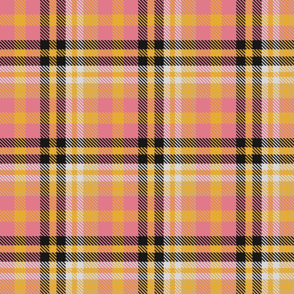 Plaid Tartan Pattern Seamless Textile Is Woven in a Simple Twill, Two Over Two Under the Warp, Advancing One Thread at Each Pass. vector