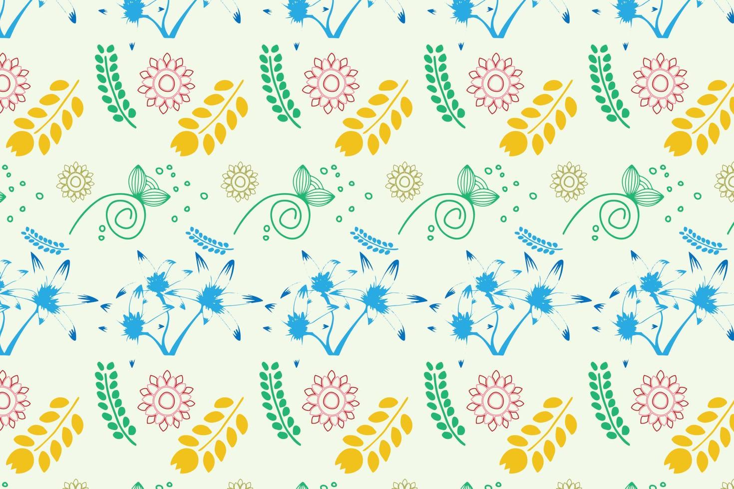 Background seamless Beautiful floral pattern in spring for Wedding, anniversary, birthday and party. Design for banner, poster, card, invitation and scrapbook vector