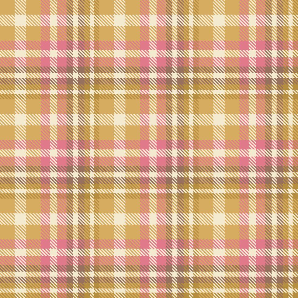 Tartan Pattern Design Textile Is Made With Alternating Bands of Coloured  Pre Dyed  Threads Woven as Both Warp and Weft at Right Angles to Each Other. vector