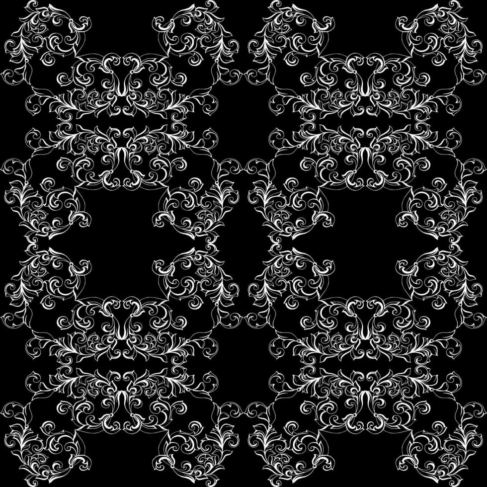 Vector damask vintage baroque scroll ornament swirl. Victorian monogram heraldic shield swirl. Retro floral leaf pattern border foliage antique acanthus calligraphy engraved tattoo. seamless pattern