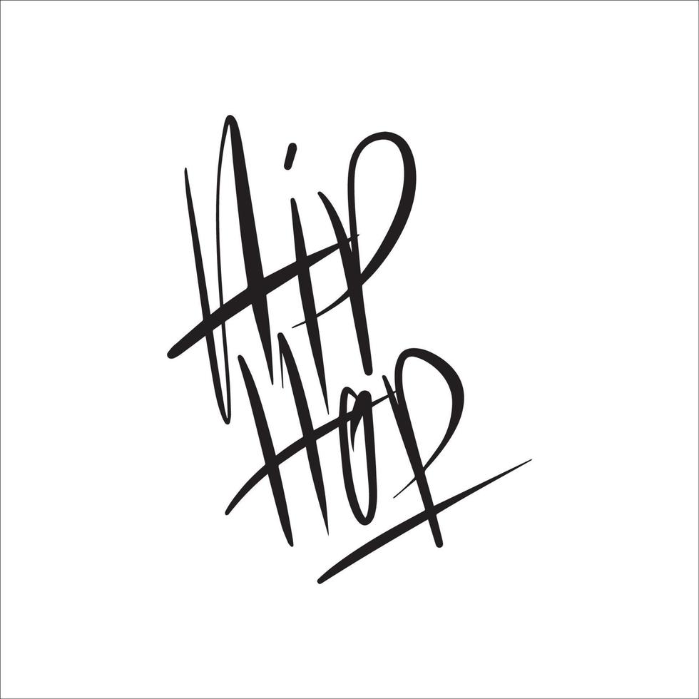 Hip Hop ink hand drawn lettering for tshirt design. Classic brush calligraphy. Handwritten phrase. vector