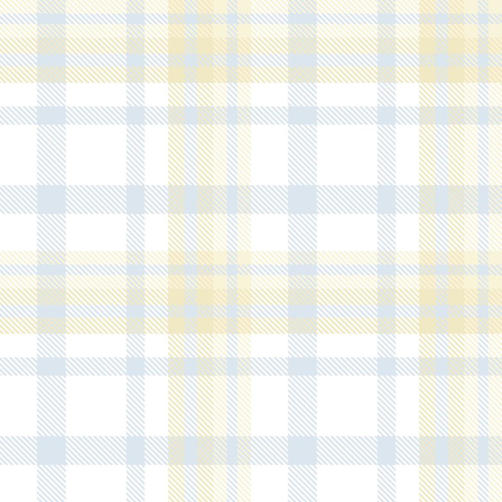 Pastel Tartan Pattern Design Texture Is Woven in a Simple Twill, Two Over Two Under the Warp, Advancing One Thread at Each Pass. vector