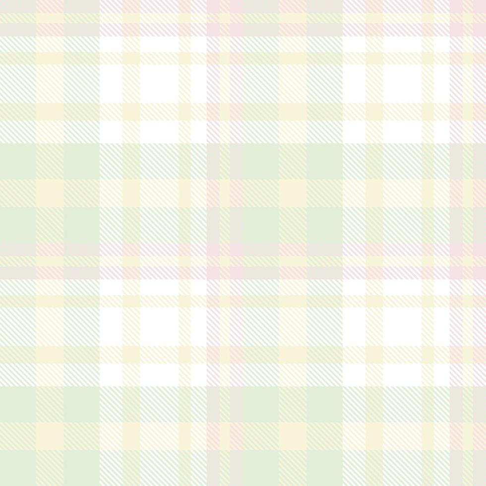 Pastel Tartan Pattern Fashion Design Texture Is Woven in a Simple Twill, Two Over Two Under the Warp, Advancing One Thread at Each Pass. vector