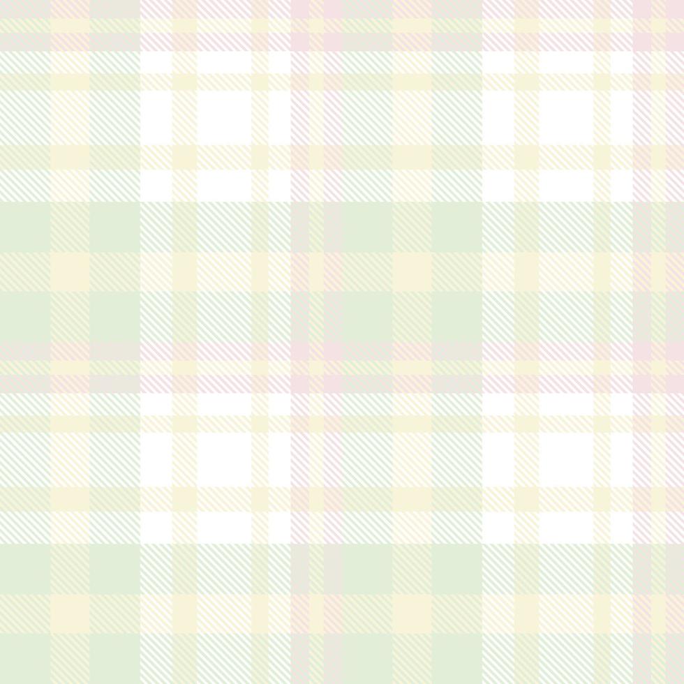 Pastel Tartan Pattern Fashion Design Texture Is Woven in a Simple Twill, Two Over Two Under the Warp, Advancing One Thread at Each Pass. vector