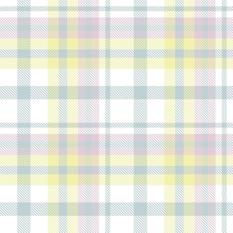 Pastel Tartan Pattern Fabric Vector Design the Resulting Blocks of Colour Repeat Vertically and Horizontally in a Distinctive Pattern of Squares and Lines Known as a Sett. Tartan Is Plaid