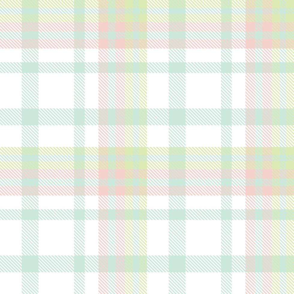 Pastel Plaid Pattern Seamless Textile Is Woven in a Simple Twill, Two Over Two Under the Warp, Advancing One Thread at Each Pass. vector