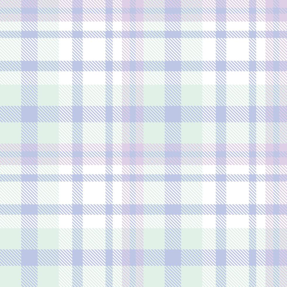 Pastel Plaid Pattern Seamless Texture Is Woven in a Simple Twill, Two Over Two Under the Warp, Advancing One Thread at Each Pass. vector