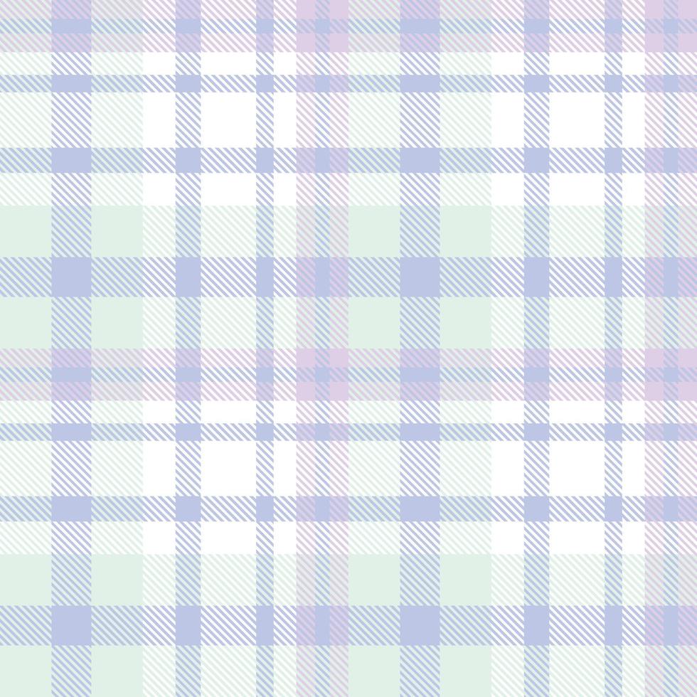 Pastel Plaid Pattern Seamless Texture Is Woven in a Simple Twill, Two Over Two Under the Warp, Advancing One Thread at Each Pass. vector