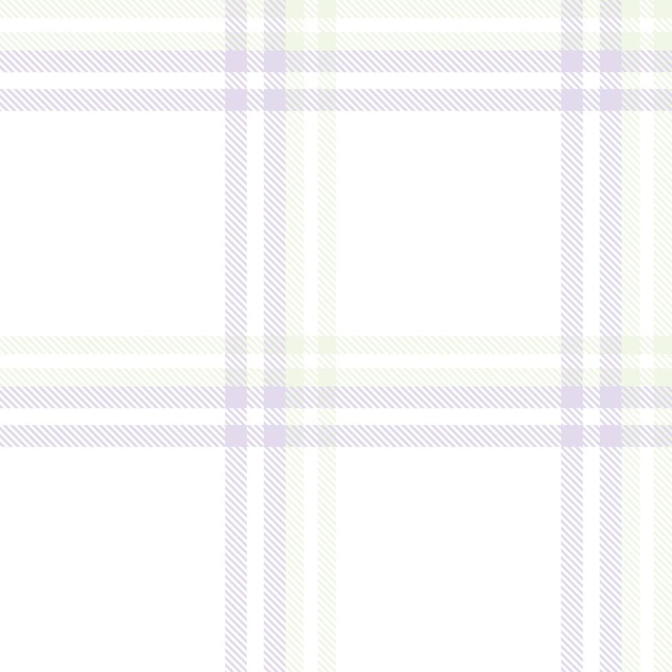 Pastel Tartan Plaid Pattern Seamless Textile Is Made With Alternating Bands of Coloured  Pre Dyed  Threads Woven as Both Warp and Weft at Right Angles to Each Other. vector