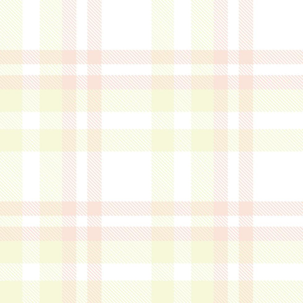 Pastel Tartan Plaid Pattern Design Textile Is Made With Alternating Bands of Coloured  Pre Dyed  Threads Woven as Both Warp and Weft at Right Angles to Each Other. vector