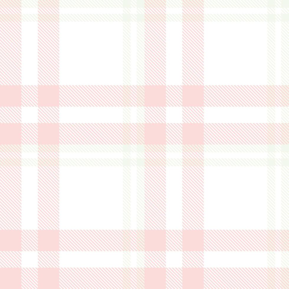 Pastel Tartan Plaid Pattern Seamless Textile Is Woven in a Simple Twill, Two Over Two Under the Warp, Advancing One Thread at Each Pass. vector