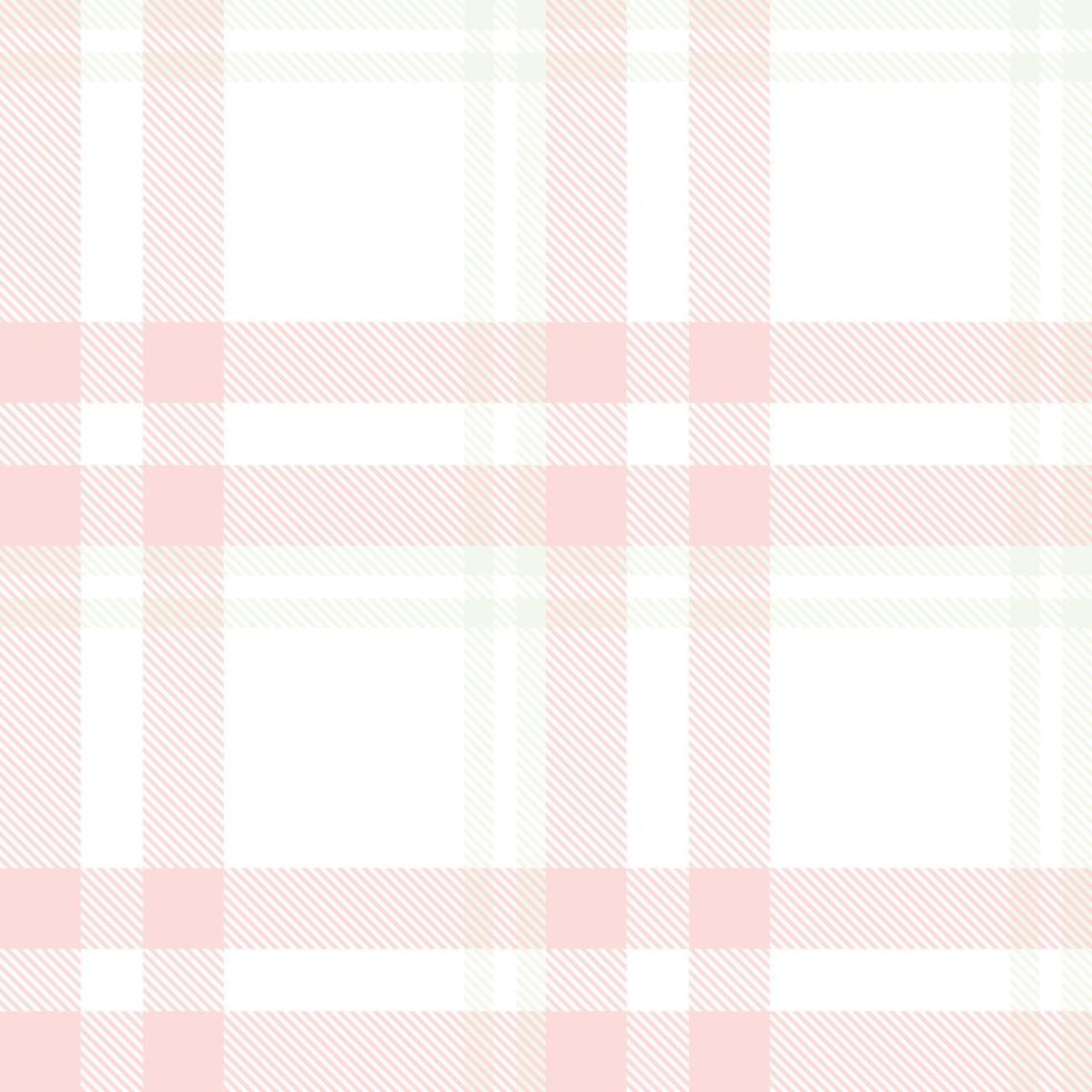 Pastel Tartan Plaid Pattern Seamless Textile Is Woven in a Simple Twill, Two Over Two Under the Warp, Advancing One Thread at Each Pass. vector